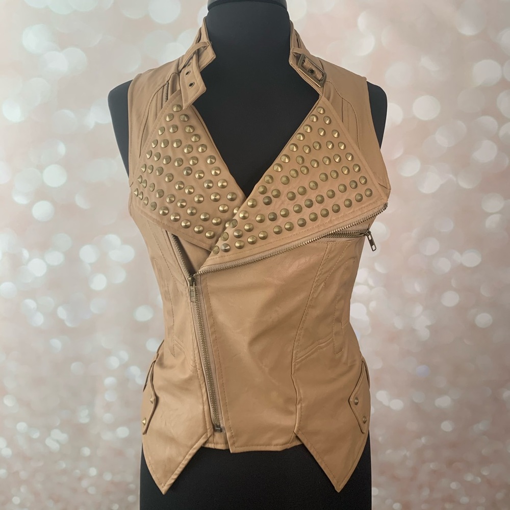 Forever 21 Faux Leather Studded Vest